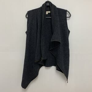 Gro Abrahamsson Womens Wool Zip-Up Vest XS Grey Lagenlook